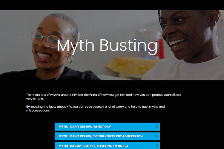 Screenshot from Common Ambition website on 'myth busting'